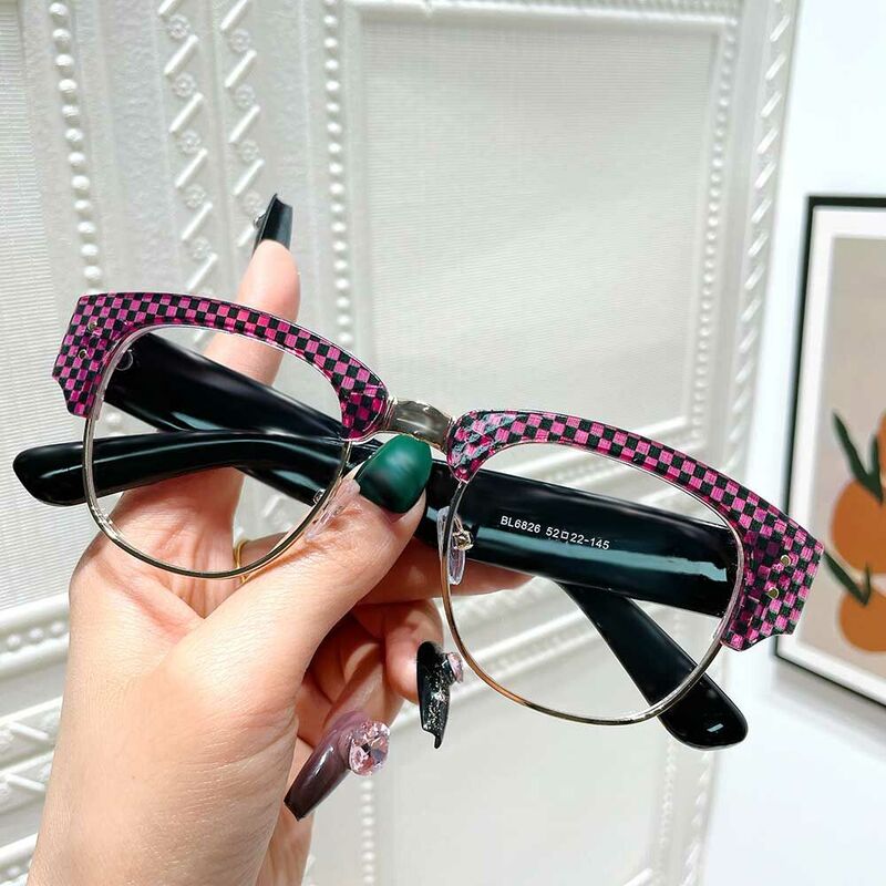 Samson Browline Purple Glasses