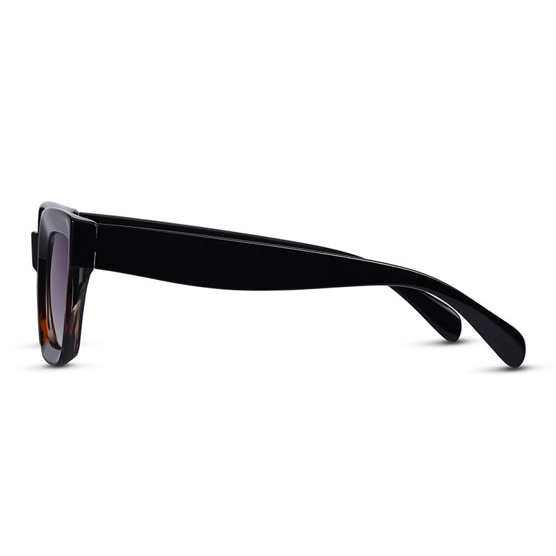 Futureland Rectangle Black Tortoise/Grey Sunglasses - Aoolia.com