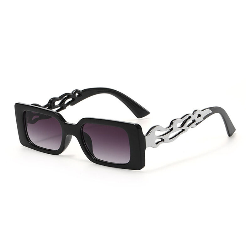 Resort Rectangle Silver Sunglasses