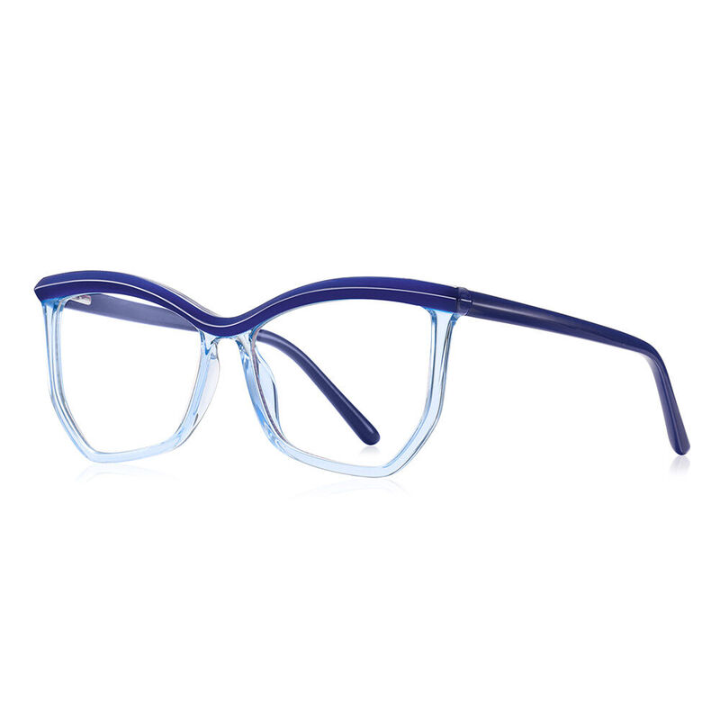 Curme Cat Eye Blue Glasses