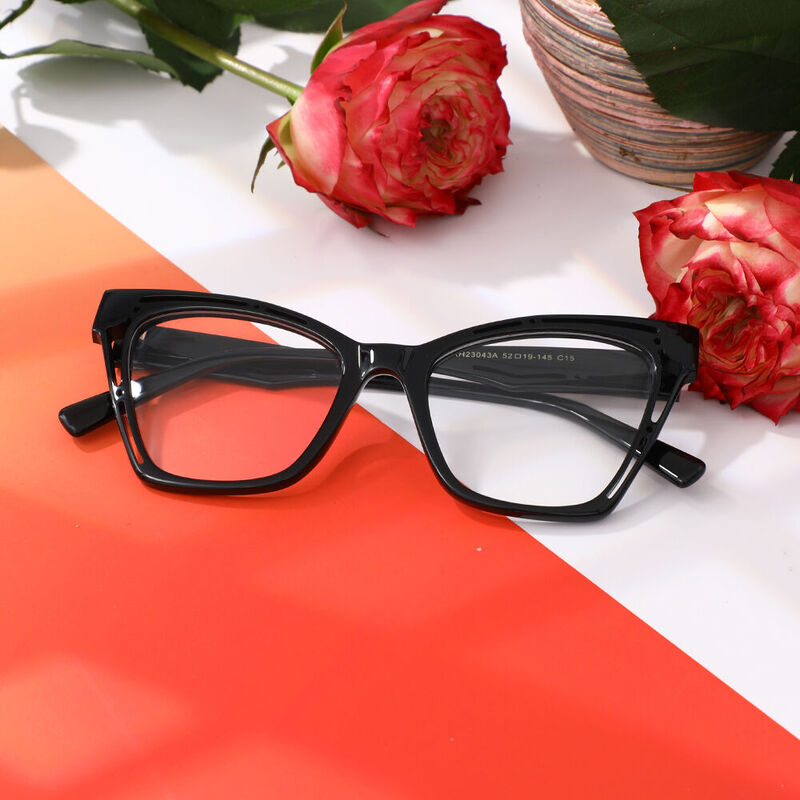 Vanese Cat Eye Black Glasses