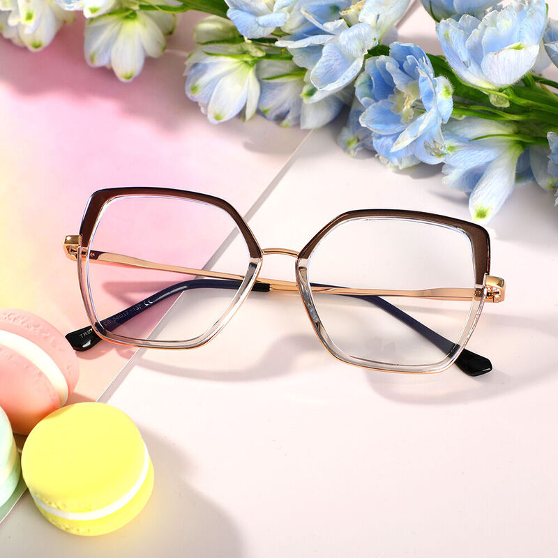 Jackso Cat Eye Gray Glasses