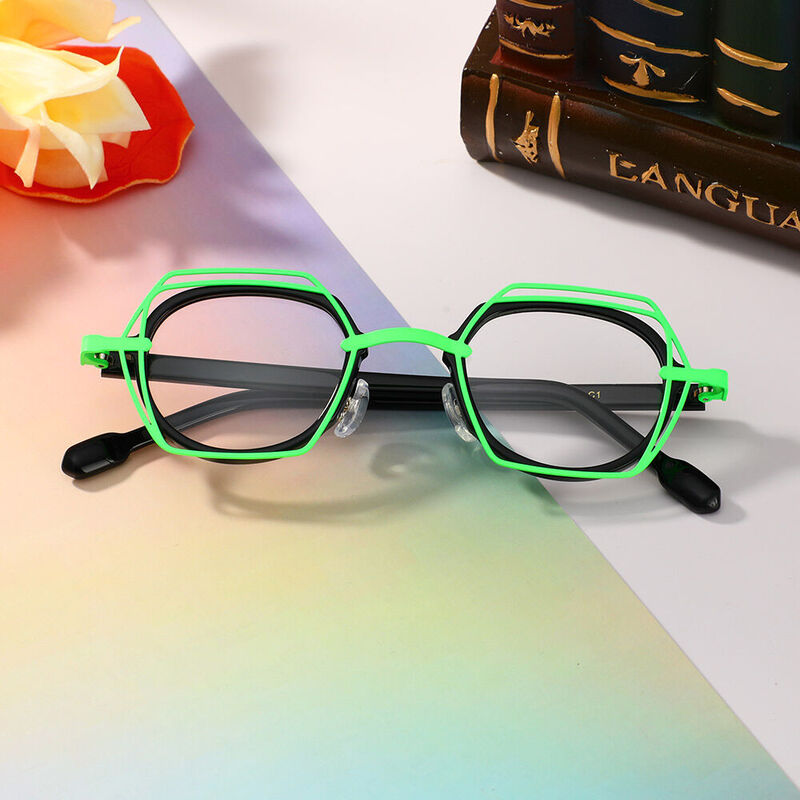 Calvin Geometric Black Glasses