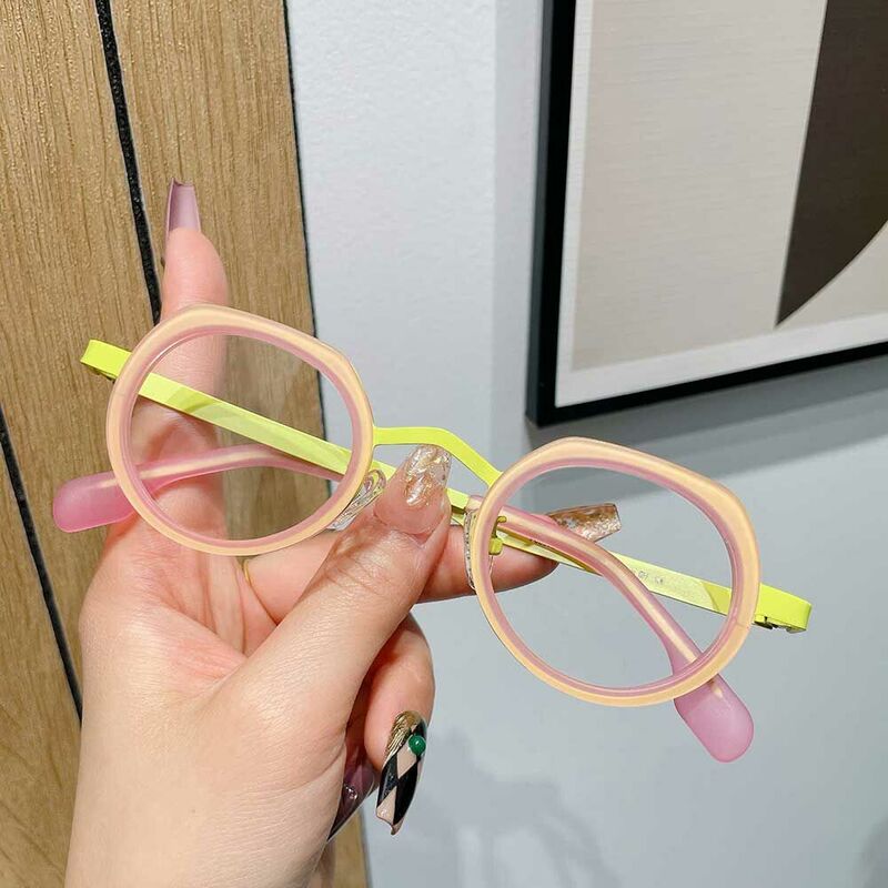 Congreve Round Pink Glasses