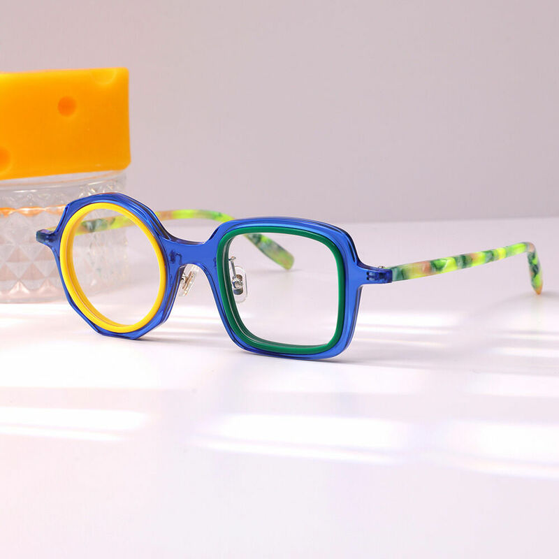 Lunettes de Vue Lilli Carré Ronde Bleu