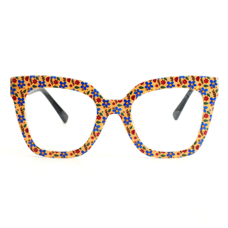 Cynthia Quadratische Gelbe Brille