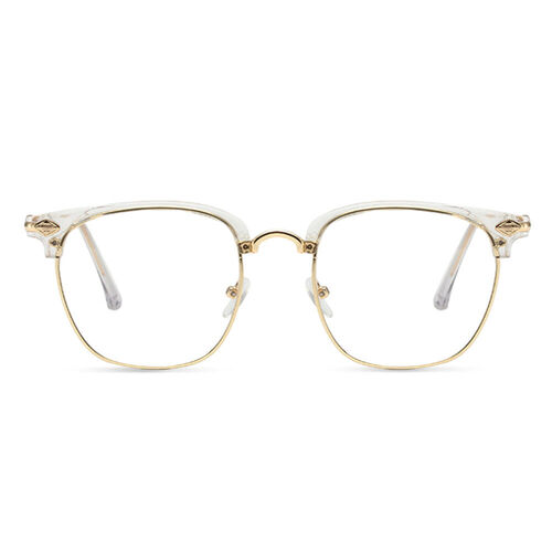 Crofts Browline Gold Clear Glasses - Aoolia.com