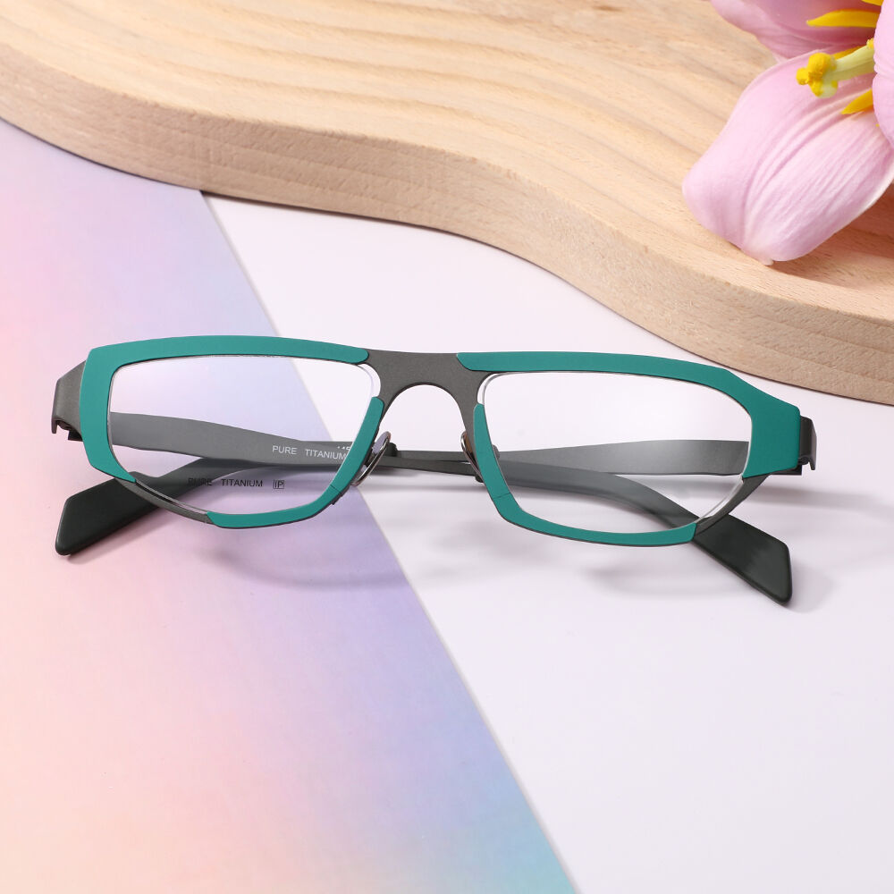 Deliaoa Rectangle Green Glasses