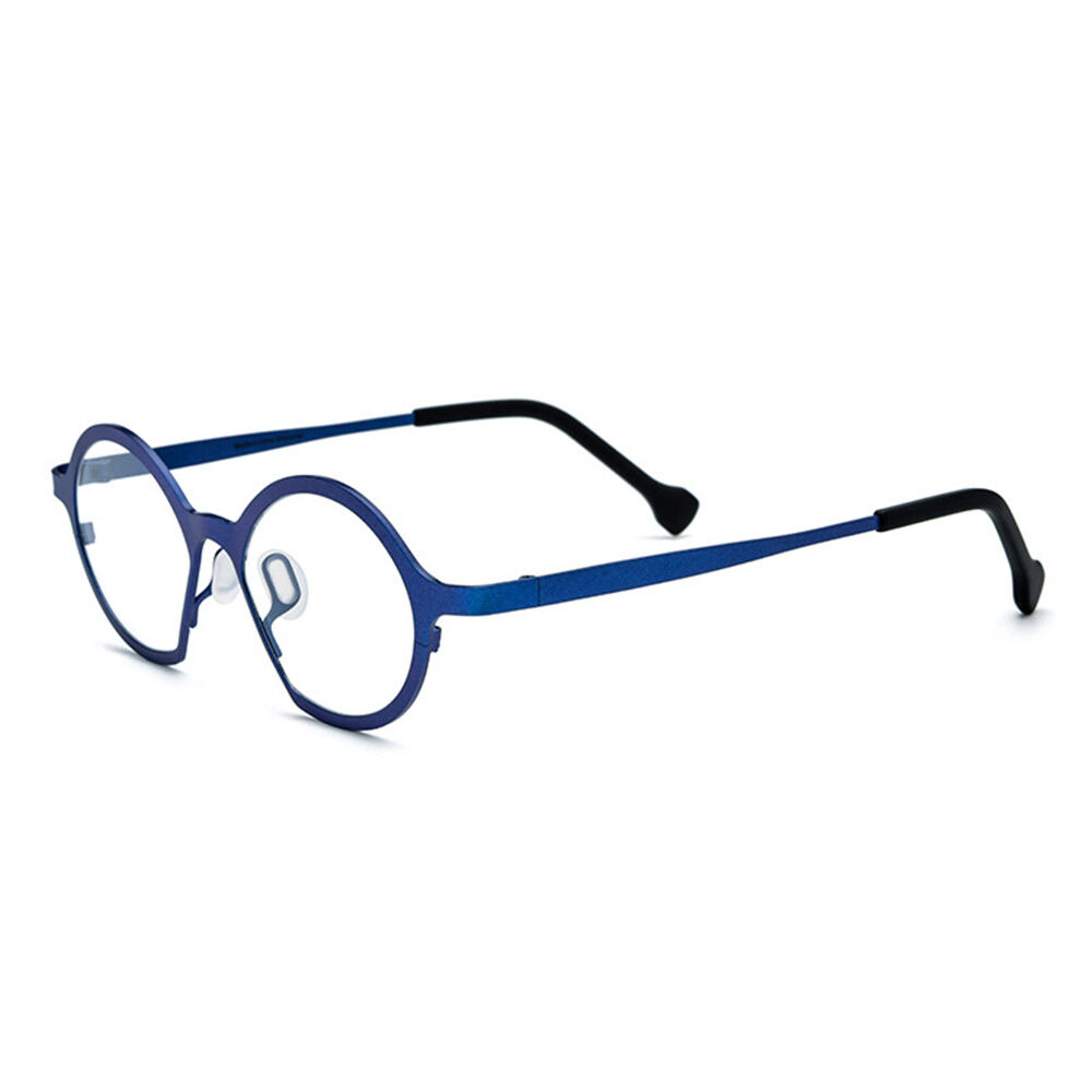Noel Round Blue Glasses