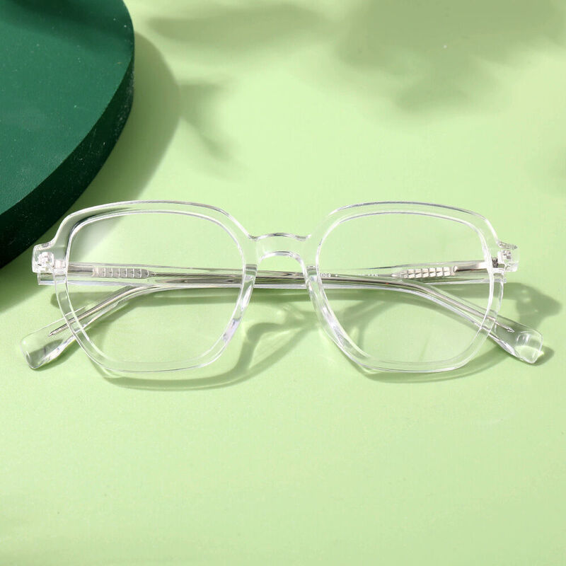 Clarity Geometric Transparent Glasses