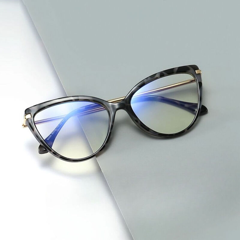 Lyuba Cat-Eye Leopard Glasses