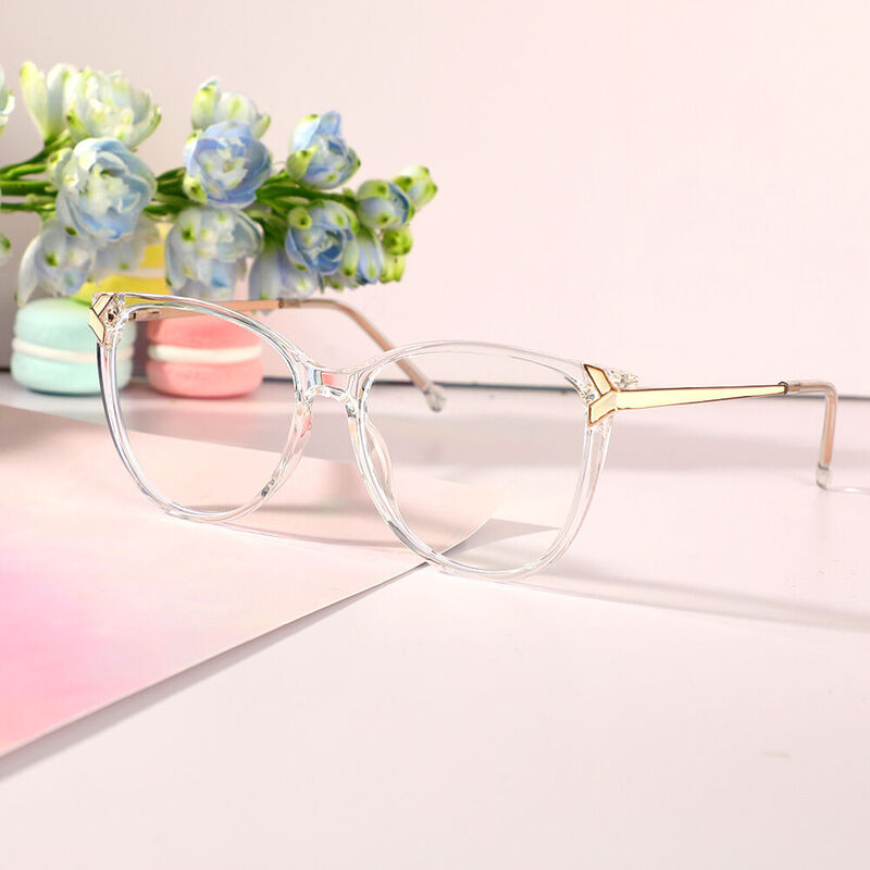 Eleano Cat Eye Clear Glasses