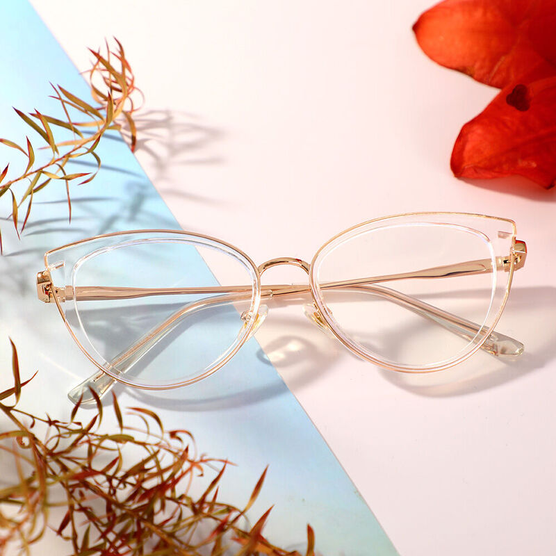 Valentine Cat Eye Clear Glasses