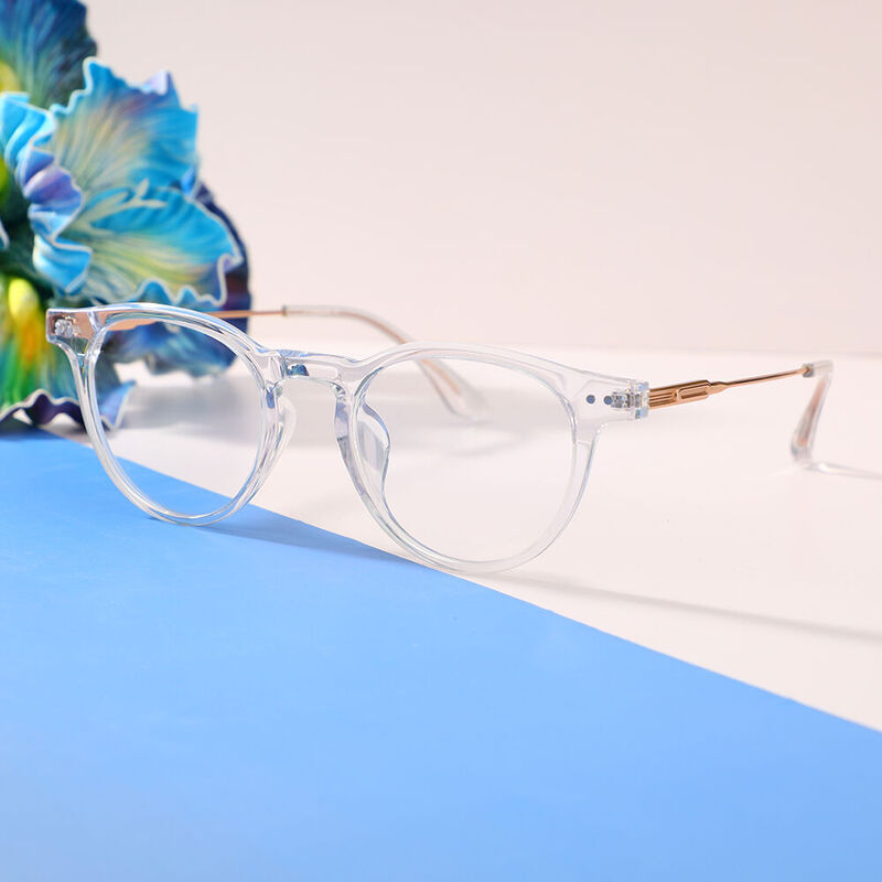Monroe Round Clear Glasses