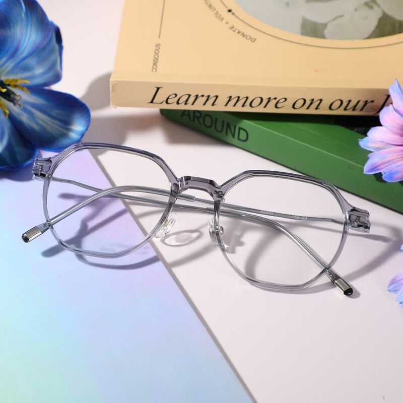Curme Geometric Gray Glasses