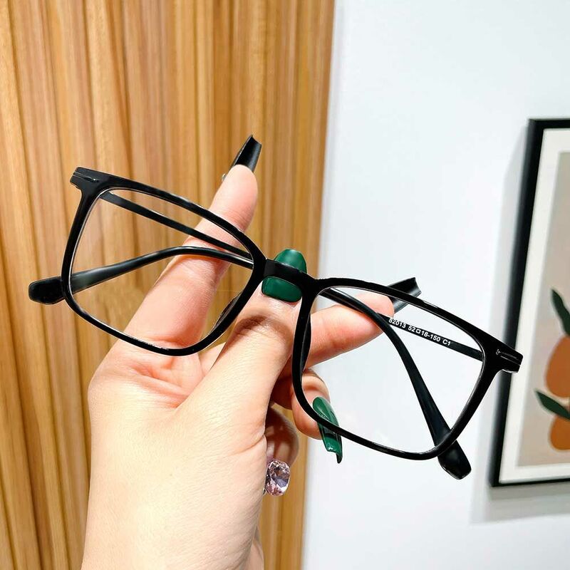 Wells Rectangle Black Glasses