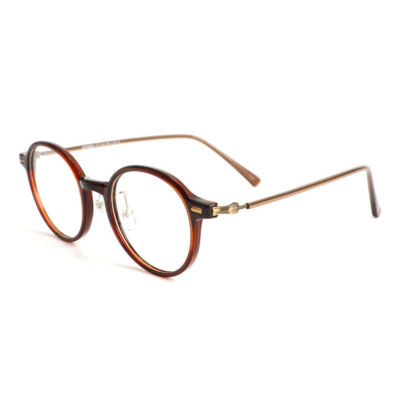 Martina Round Brown Glasses