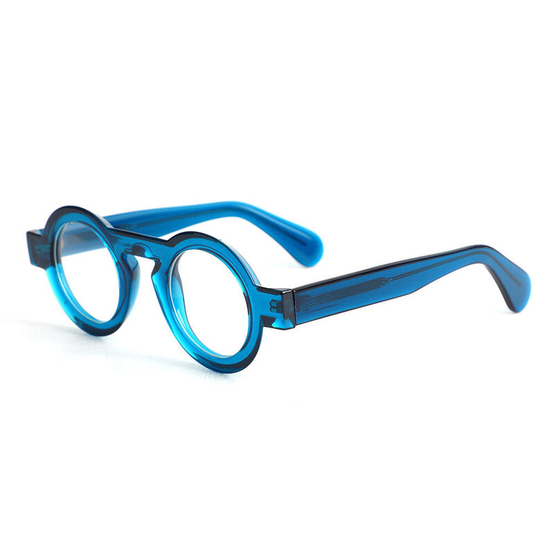 Meroy Runde Blaue Brille