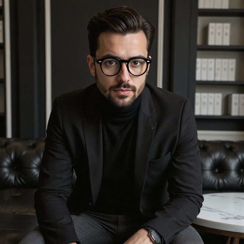 Frederic Runde Schwarze Brille