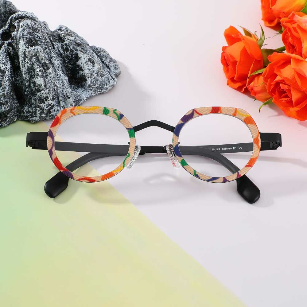 Congreve Round Beige Glasses