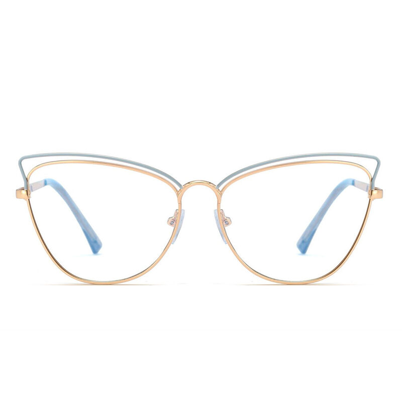 Gertie Cat Eye Blue Glasses