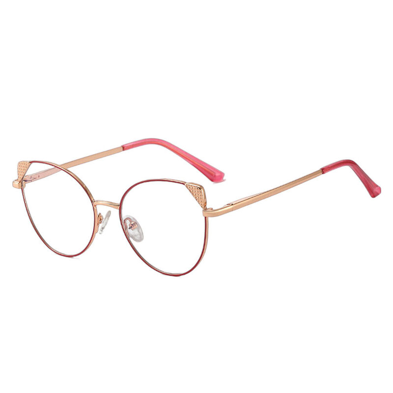 Ophelia Cat Eye Red Glasses