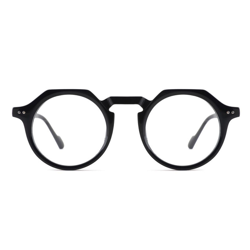 Woolf Round Black Glasses