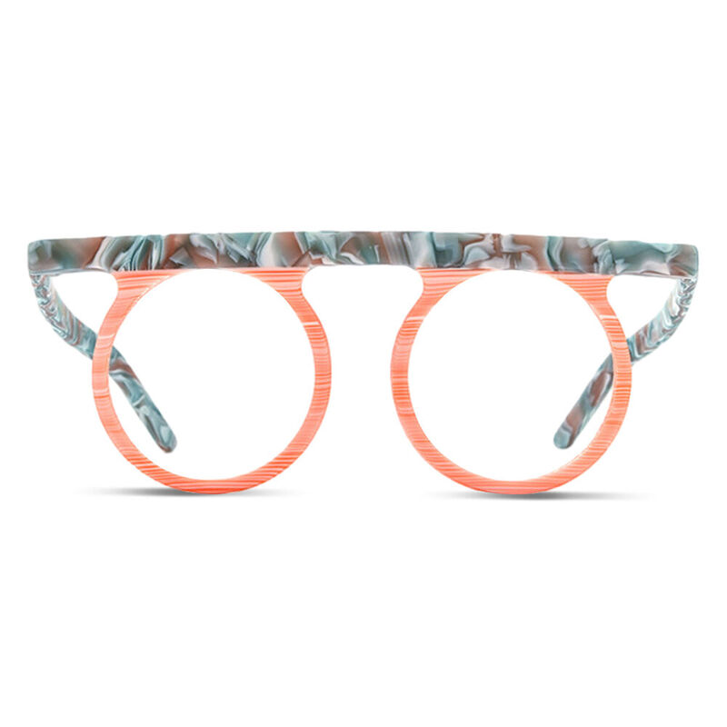 Danielle Round Orange Glasses