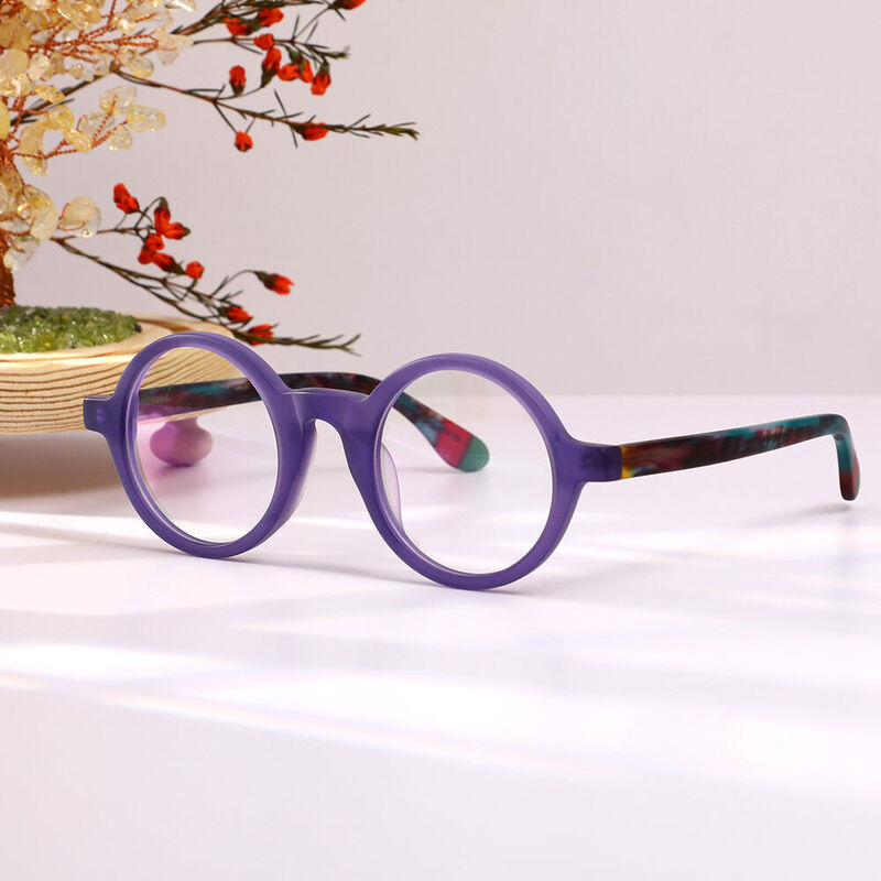 Adalis Round Purple Glasses