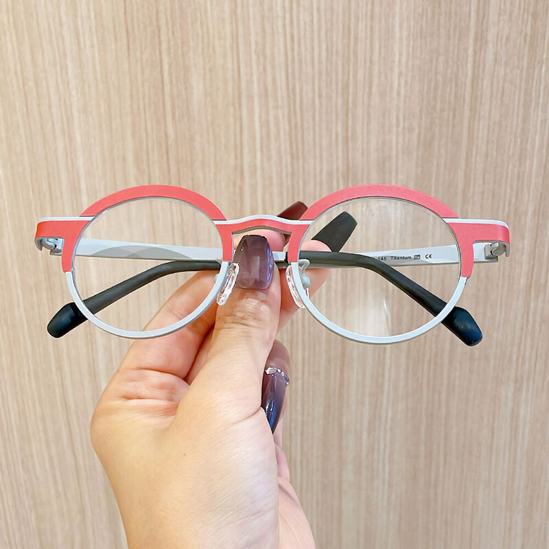 Blume Runde Graue Brille