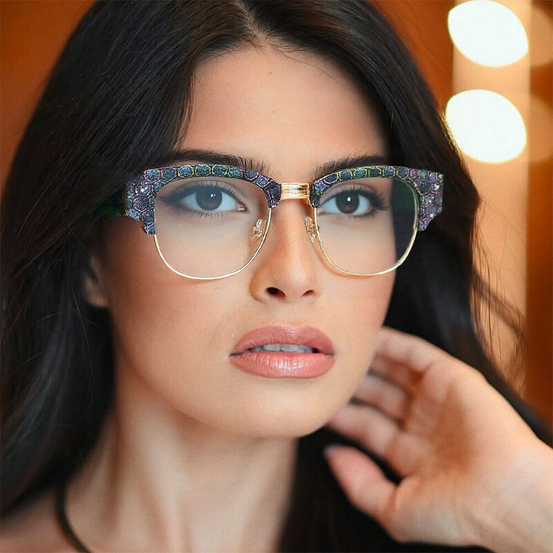Samson Browline Green Glasses