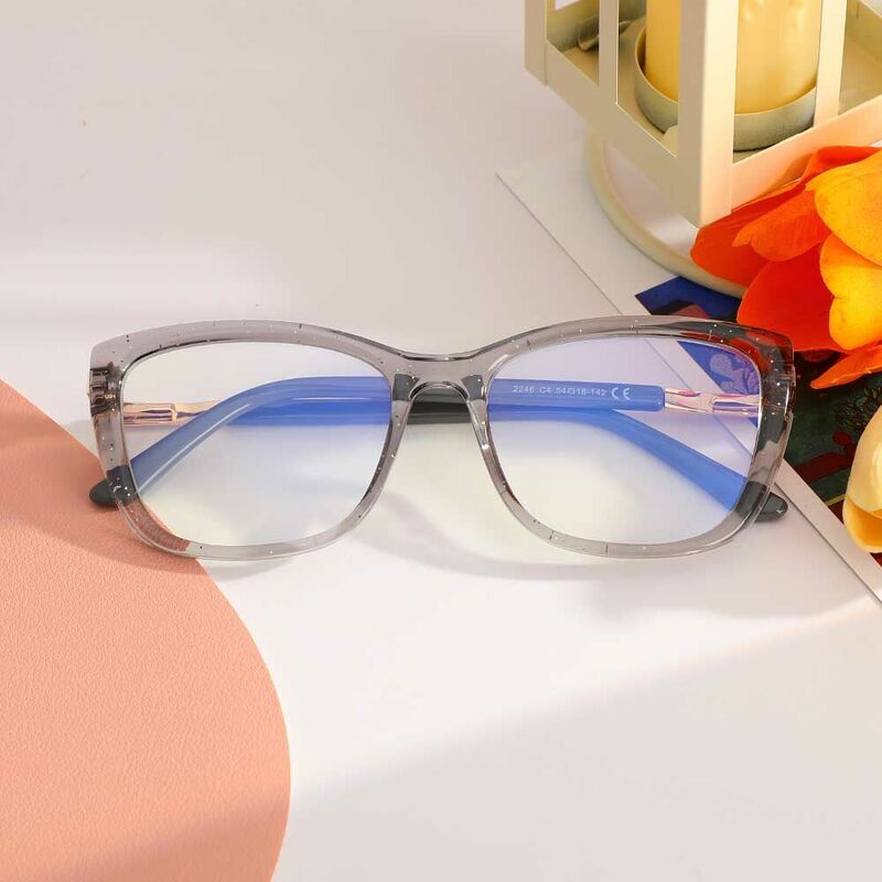 Erica Cat Eye Grey Glasses