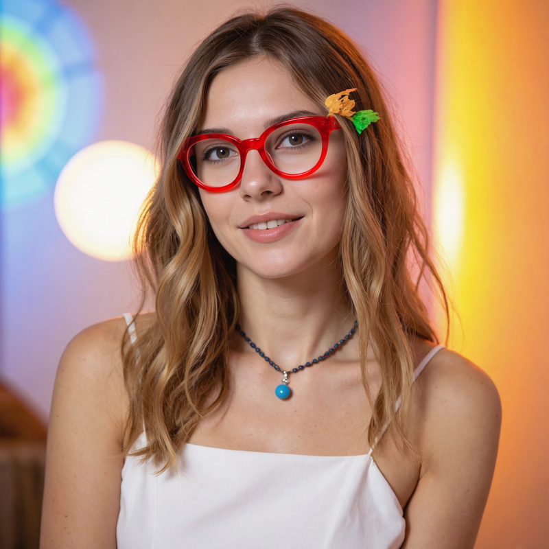Gafas Graduadas Redondas Rojas Haley