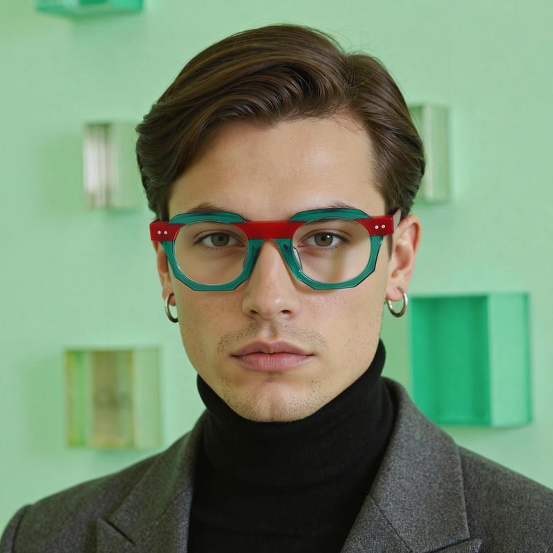 Andrea Runde Grüne Brille