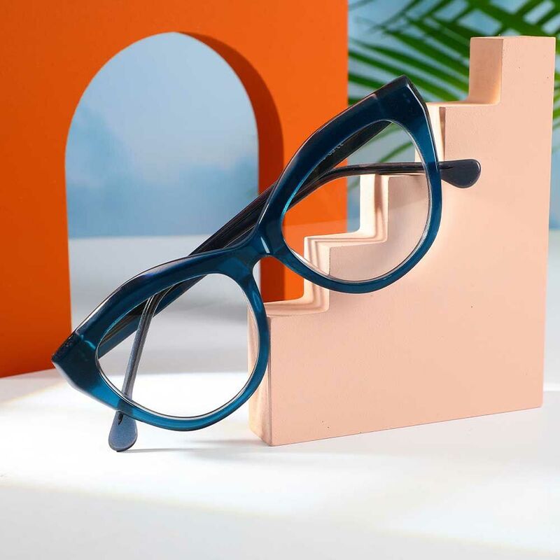 Lunettes de Vue Deirdre Cat Eye Bleu