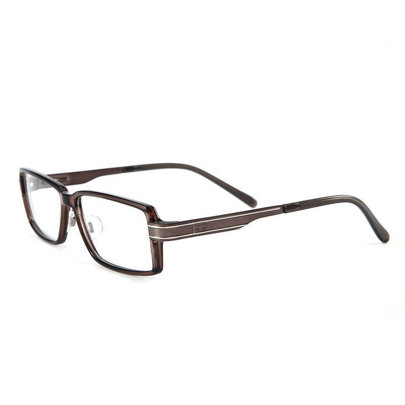 Glare Rectangle Brown Glasses