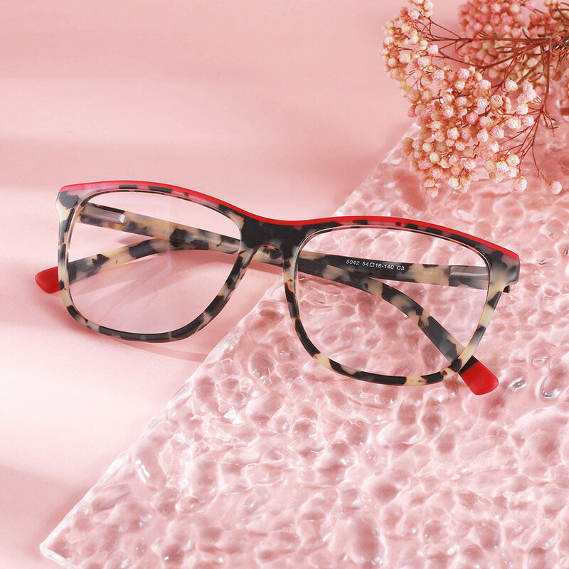 Chaya Square Red Tortoise Glasses