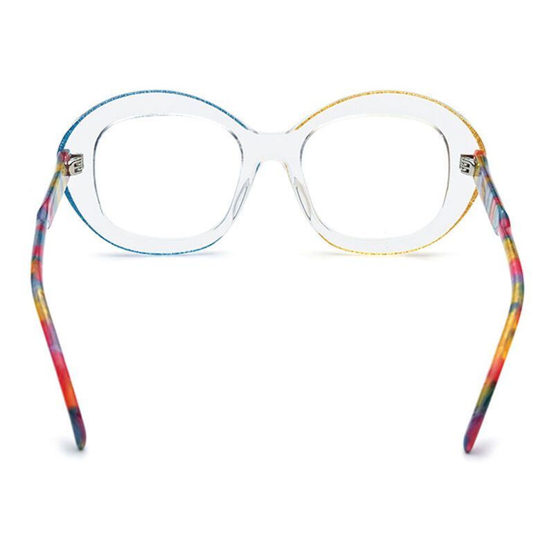 Hayley Oval Blue Glasses