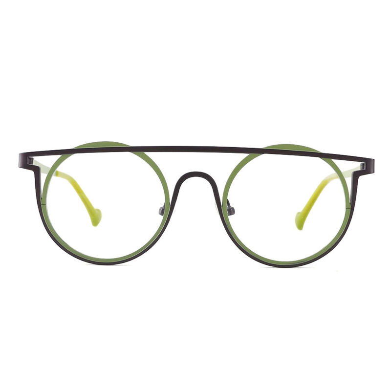 Framework Aviator Green Glasses