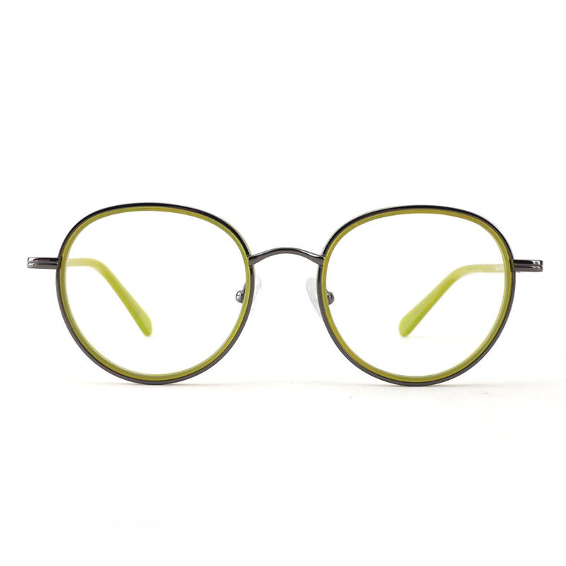 Yohanne Round Green Glasses