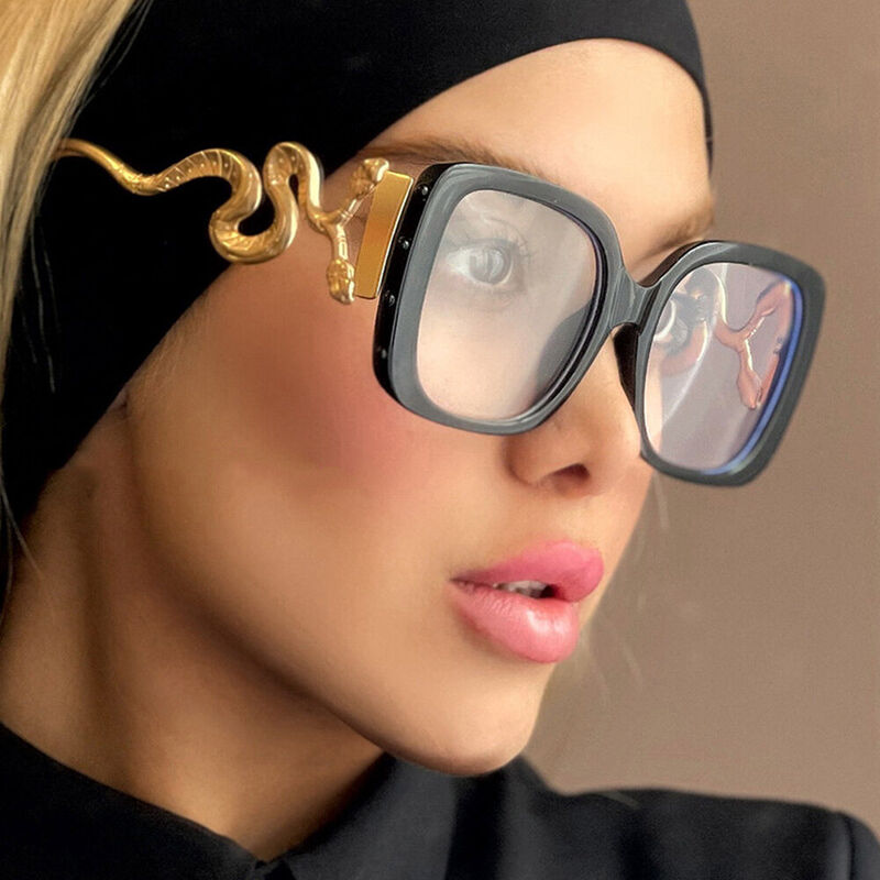 Duncan Square Black Glasses