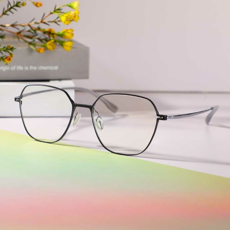 Charles Geometric Gray Glasses
