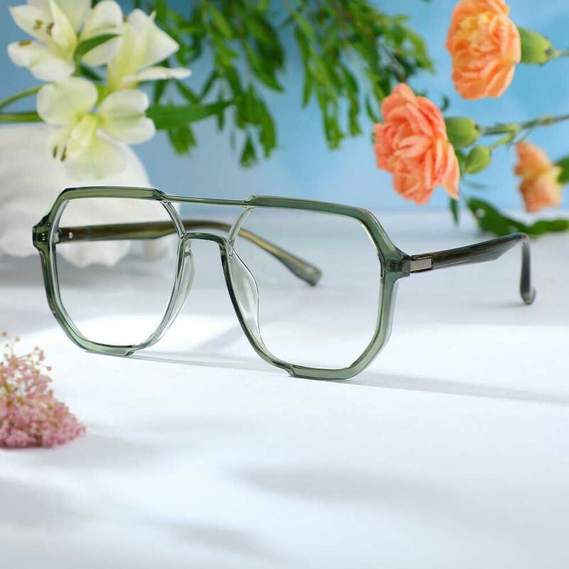 Carter Aviator Green Glasses