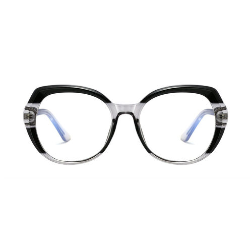 Salome Oval Black Glasses