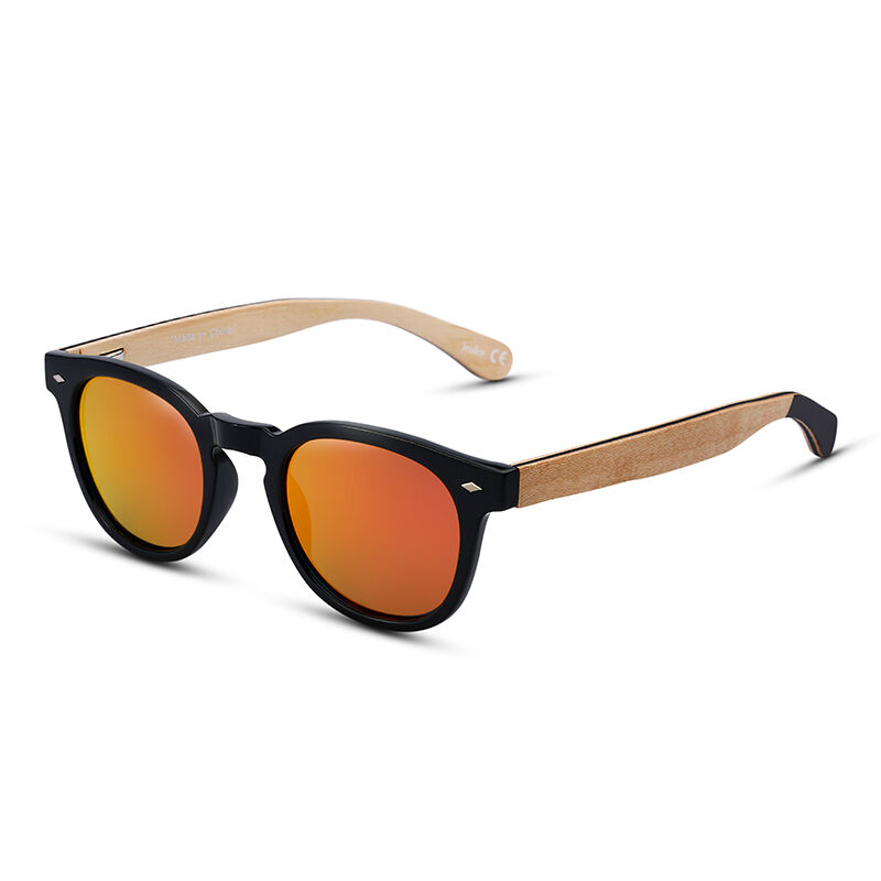 Vibrancy Round Red Mirror Sunglasses