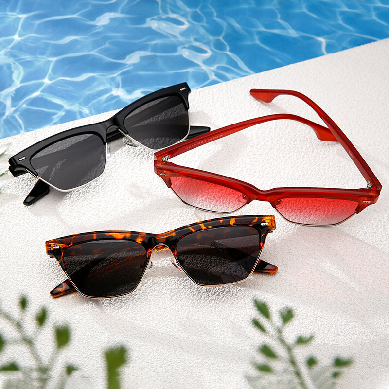 Fashion Master Rectangle Red Gradient Sunglasses