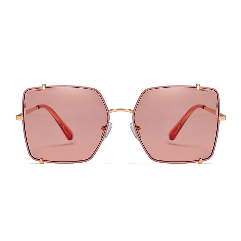 Hall Geometric Pink Sunglasses