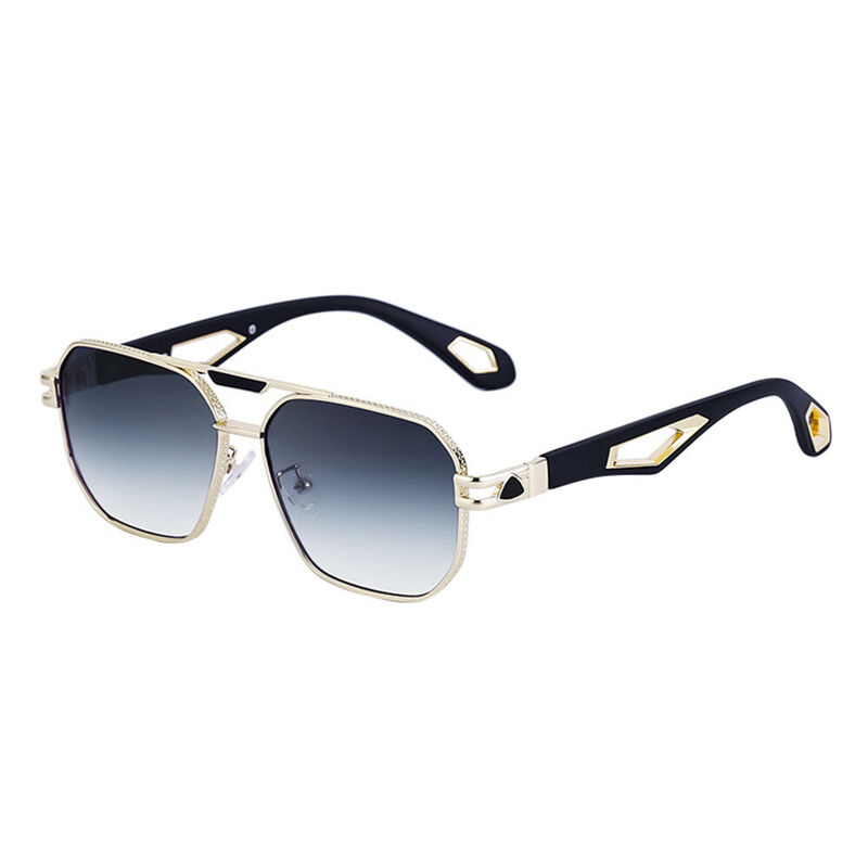 Faustina Aviator Gray Sunglasses