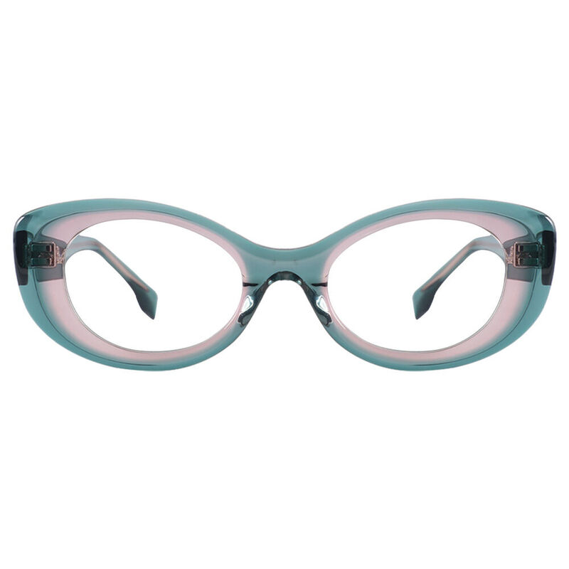 Octavia Cat Eye Green Glasses