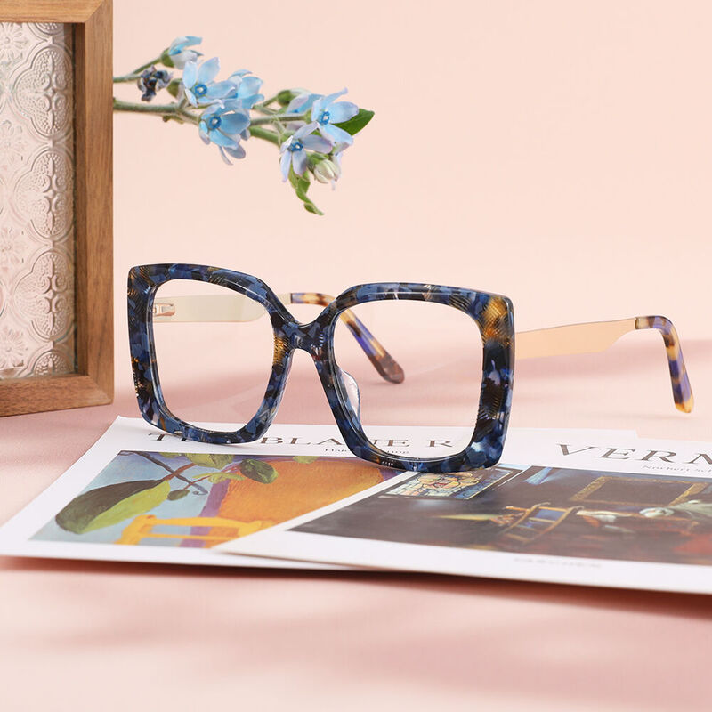 Vera Cat Eye Blue Glasses